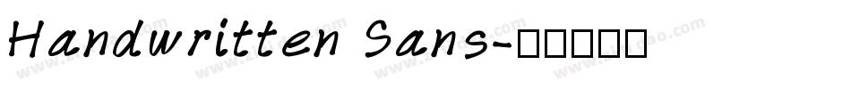 Handwritten Sans字体转换